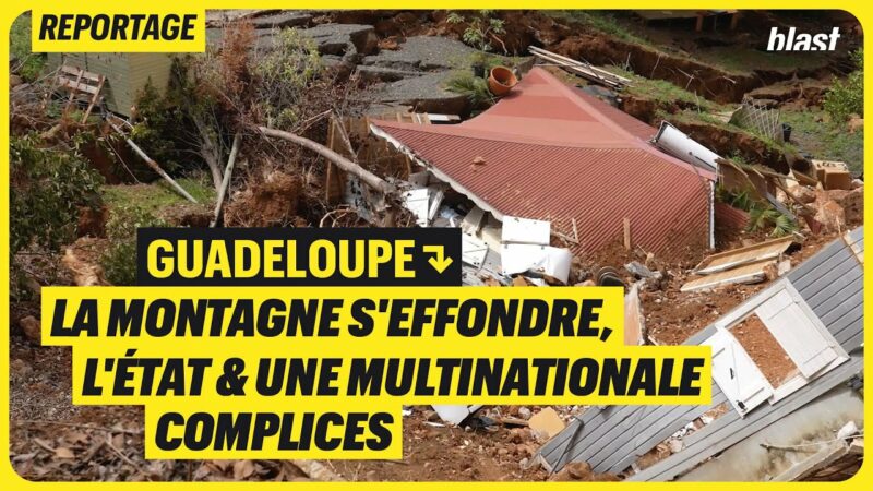 Guadeloupe : la montagne s'effondre, l'état et une multinationale complices  - Carrières Deshaies Guadeloupe Montagne SADG