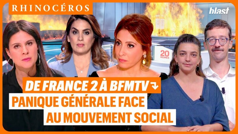 De France 2 à BFMTV : panique générale face au mouvement social  - 10 septembre BloquonsTout IndignonsNous Manifestation Médias Rhinocéros
